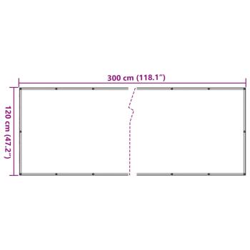 Balkon-Sichtschutz Beige 120x300 cm Oxford-Gewebe