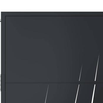Gartentor Anthrazit 105x130 cm Stahl Gras-Design