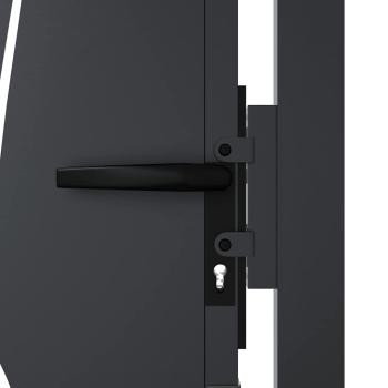 Gartentor Anthrazit 105x130 cm Stahl Gras-Design