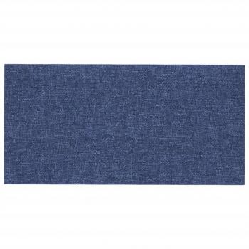 Wandpaneele 12 Stk. Blau 60x30 cm Stoff 2,16 m²