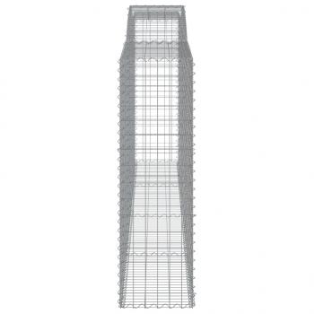 Gabionen mit Hochbogen 10 Stk 400x50x160/180cm Verzinktes Eisen