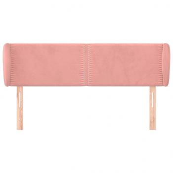Kopfteil mit Ohren Rosa 147x23x78/88 cm Samt
