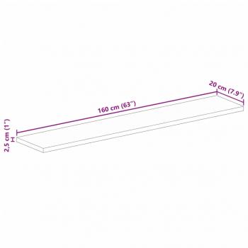 Tischplatte 160x20x2,5 cm Rechteckig Altholz Massiv