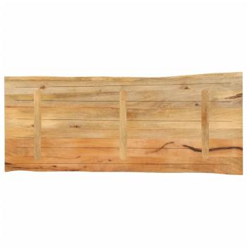 Tischplatte mit Baumkante 140x60x3,8 cm Massivholz Mango