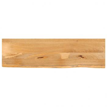 ARDEBO.de - Tischplatte mit Baumkante 100x20x2,5 cm Massivholz Mango