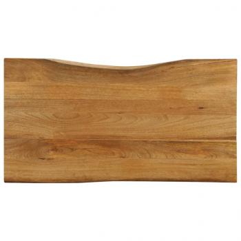 ARDEBO.de - Tischplatte mit Baumkante 100x60x2,5 cm Massivholz Mango