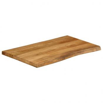 Tischplatte mit Baumkante 70x60x3,8 cm Massivholz Mango