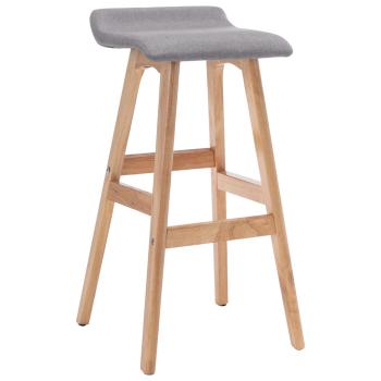 ARDEBO.de - Barhocker Hellgrau Stoff