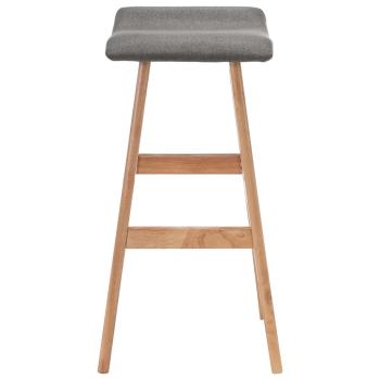 Barhocker 2 Stk. Dunkelgrau Stoff