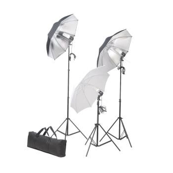 Fotostudio-Set mit Lampen-Set und Hintergrund
