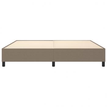 Bettgestell Taupe 200x200 cm Stoff