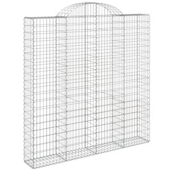 ARDEBO.de - Gabionen mit Hochbogen 5 Stk. 200x30x200/220cm Verzinktes Eisen