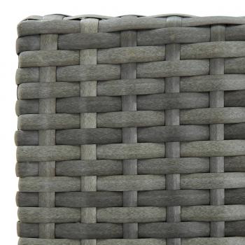 Garten-Barhocker mit Kissen 2 Stk. Grau Poly Rattan