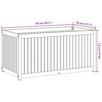 Pflanzkübel 85x45x44 cm Massivholz Akazie und Stahl