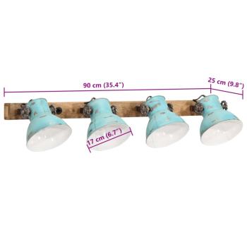 ARDEBO.de - Wandleuchte 25 W Blau 90x25 cm E27