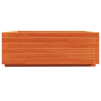 Pflanzkübel Wachsbraun 70x70x26,5 cm Massivholz Kiefer