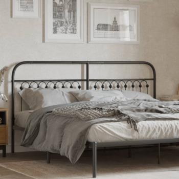 ARDEBO.de - Kopfteil Metall Schwarz 180 cm