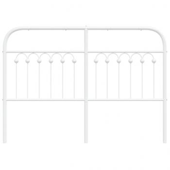 Kopfteil Metall Weiß 135 cm