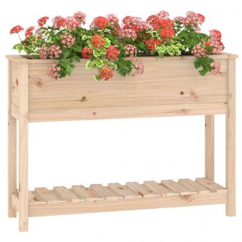 Pflanzkübel mit Ablage 111,5x34,5x81 cm Massivholz Kiefer