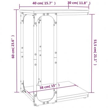 Beistelltisch Grau Sonoma 40x30x60 cm Holzwerkstoff