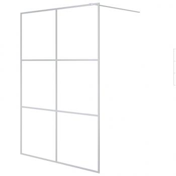 Duschwand für Begehbare Dusche Silbern 140x195 cm ESG-Klarglas