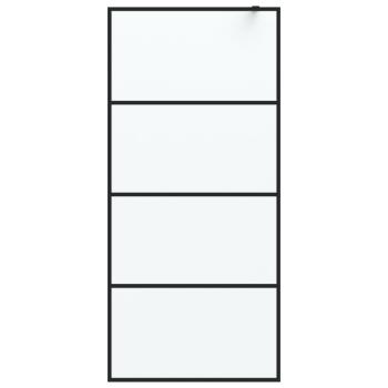Duschwand für Begehbare Dusche Schwarz 90x195cm Matt ESG-Glas