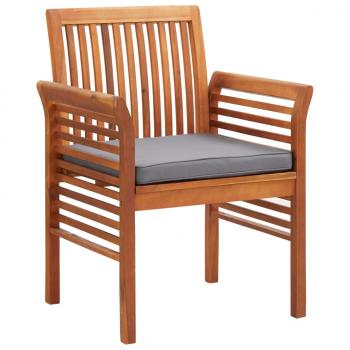 Garten-Essstühle mit Kissen 8 Stk. Massivholz Akazie