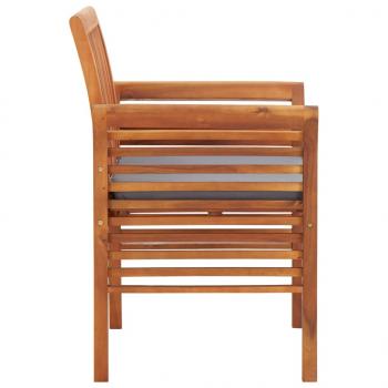 Garten-Essstühle mit Kissen 8 Stk. Massivholz Akazie