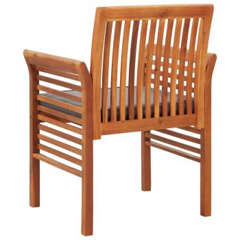 Garten-Essstühle mit Kissen 8 Stk. Massivholz Akazie