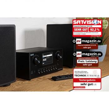 DABMAN i310 CD Hybrid Mikro-HiFi-System DAB+ / FM / Internet / Bluetooth Schwarz