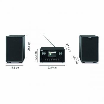 DABMAN i310 CD Hybrid Mikro-HiFi-System DAB+ / FM / Internet / Bluetooth Schwarz