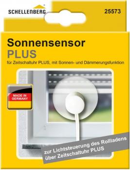 ARDEBO.de Schellenberg Sonnensensor PLUS für Zeitschaltuhr PLUS, Kabellänge 1,5m, weiß (25573)