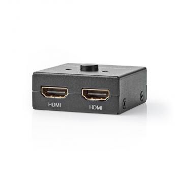 HDMI ? Schalter | 3-Port port(s) | 1x HDMI? Eingang / 2x HDMI? Eingang | 1x HDMI? Ausgang / 2x HDMI? Ausgang | 4K@60Hz | 6 Gbps | Metall | Anthrazit