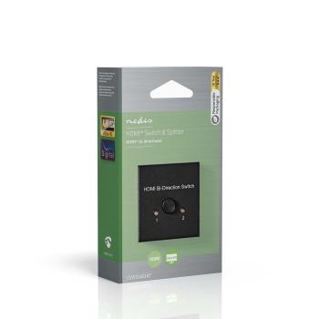 HDMI ? Schalter | 3-Port port(s) | 1x HDMI? Eingang / 2x HDMI? Eingang | 1x HDMI? Ausgang / 2x HDMI? Ausgang | 4K@60Hz | 6 Gbps | Metall | Anthrazit