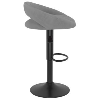 Barhocker 2 Stk. Hellgrau Samt 