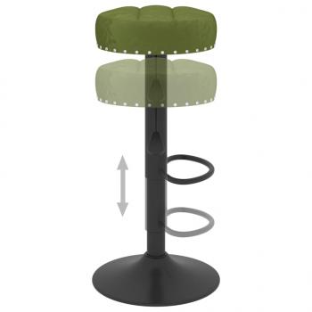 Barhocker 2 Stk. Hellgrün Samt 