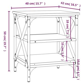 Beistelltisch Sonoma-Eiche 40x42x50 cm Holzwerkstoff