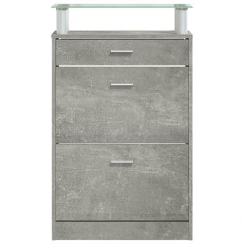 Schuhschrank Betongrau 63x24x104 cm Holzwerkstoff