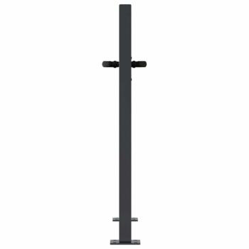 Gartentor Anthrazit 105x105 cm Stahl Bambus-Design