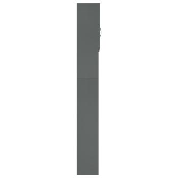 Waschmaschinenschrank Grau 64x25,5x190 cm Holzwerkstoff