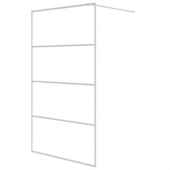 Duschwand für Begehbare Dusche Weiß 115x195 cm ESG-Klarglas