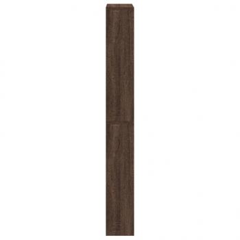 Schuhschrank mit Spiegel 4 Fächer Braun Eiche-Optik 63x17x134cm