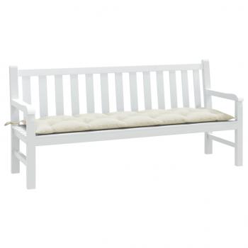 ARDEBO.de - Gartenbank-Auflage Melange Creme 180x50x7 cm Stoff