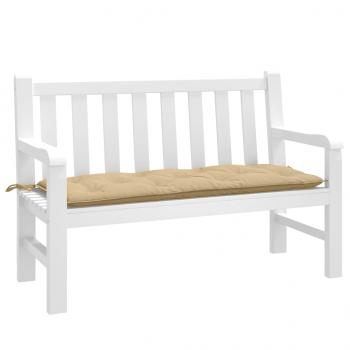 ARDEBO.de - Gartenbank-Auflage Melange Beige 120x50x7 cm Stoff