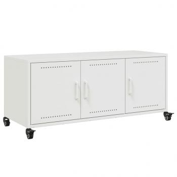 TV-Schrank Weiß 100,5x39x43,5 cm Kaltgewalzter Stahl