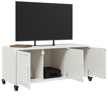 TV-Schrank Weiß 100,5x39x43,5 cm Kaltgewalzter Stahl