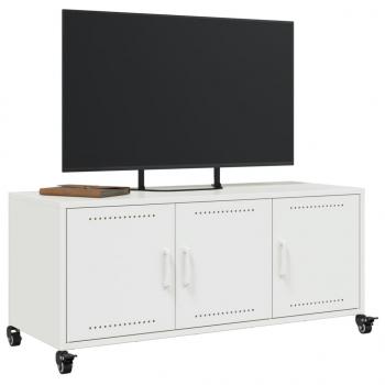 TV-Schrank Weiß 100,5x39x43,5 cm Kaltgewalzter Stahl