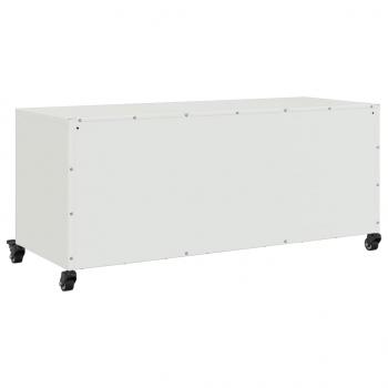 TV-Schrank Weiß 100,5x39x43,5 cm Kaltgewalzter Stahl