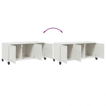 TV-Schrank Weiß 100,5x39x43,5 cm Kaltgewalzter Stahl