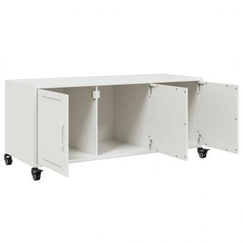 TV-Schrank Weiß 100,5x39x43,5 cm Kaltgewalzter Stahl